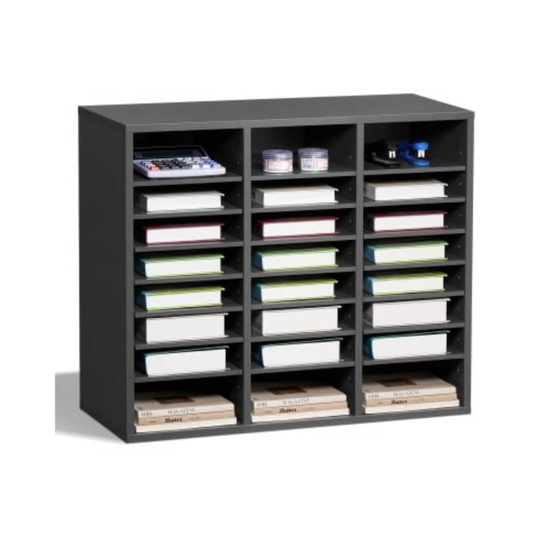 Multi-Purpose Office Literature Organizers with 24 Compartments and Adjustable Shelves Perfect Addition to Any Space