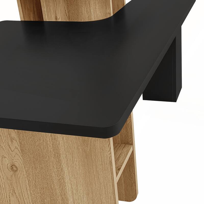 U-Can Set of 2 Nesting Coffee Tables with Durable Particle Board, Versatile and Stylish for Modern Living Rooms