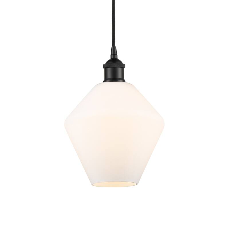 Innovations Lighting 616-1P-11-8 Cindyrella Pendant Cindyrella 8" Wide - Matte Black / Cased Matte White