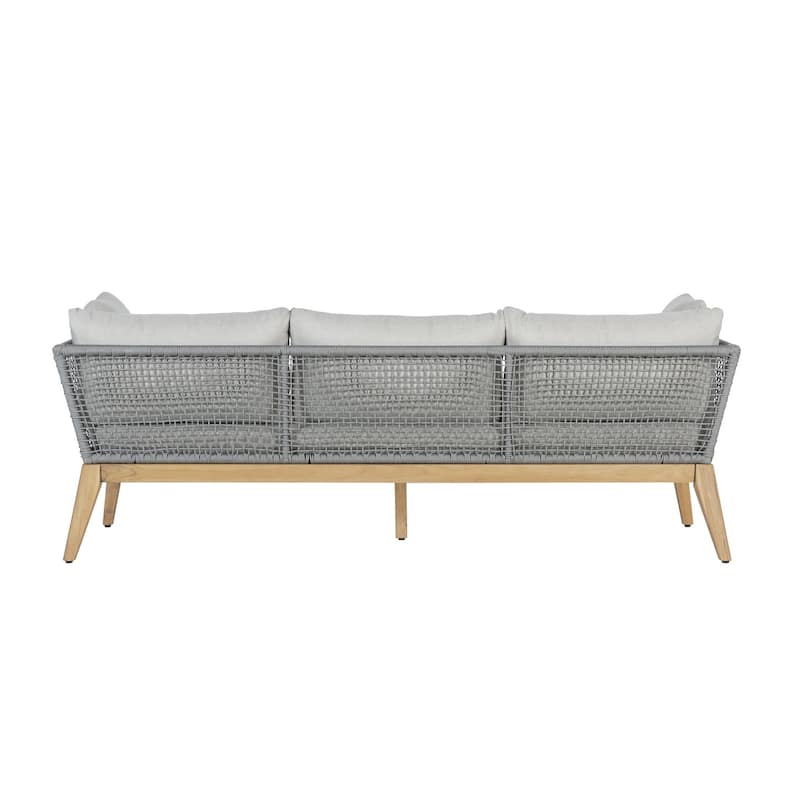 Cypress Teak Wood Sofa with Rope Design