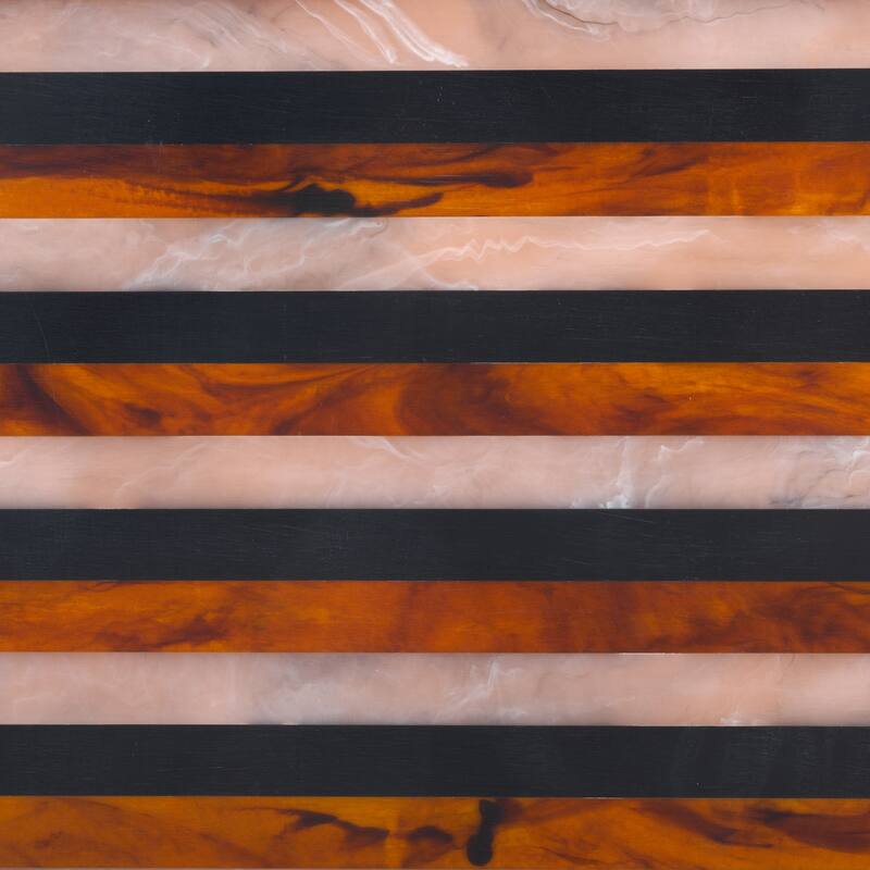 SAFAVIEH Home Ina Black/Brown Resin 14.2"W x 10"D x 1.5"H Rectangle Tray