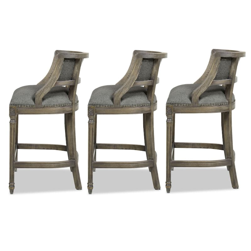 Paris Farmhouse Counter and Bar Stool with Backrest