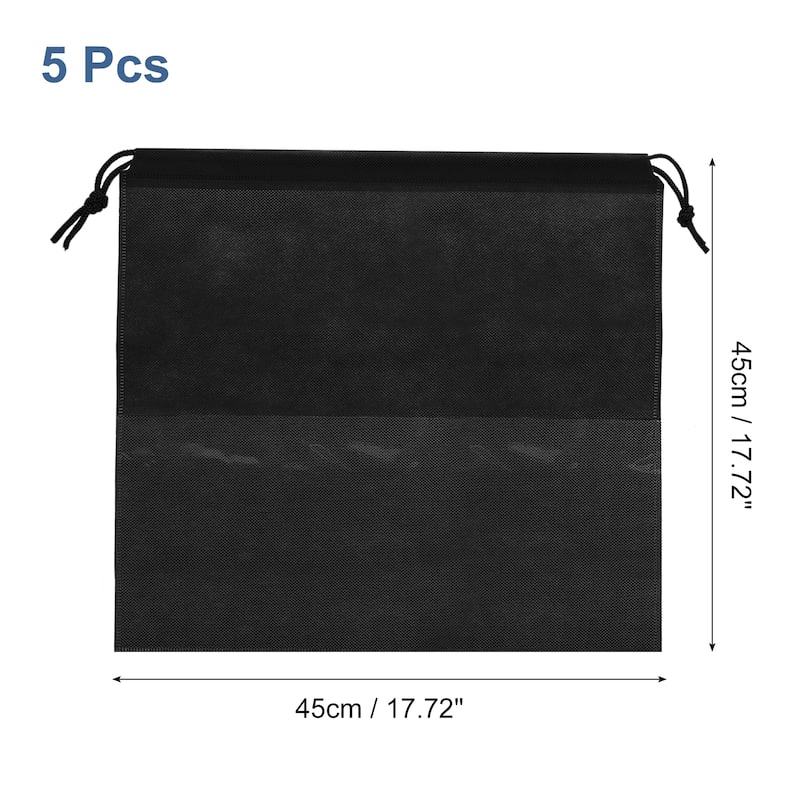 5 Pcs Dust Cover Shoe Bags, Drawstring Travel Pouch Bag
