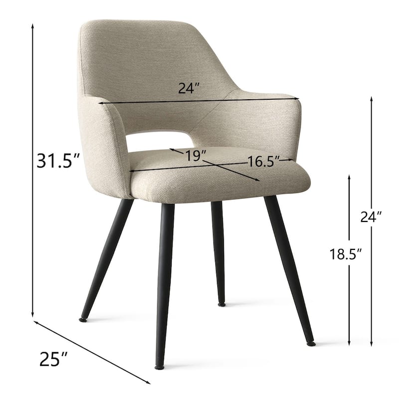 Upholstered Dining Armchair (Set of 2)