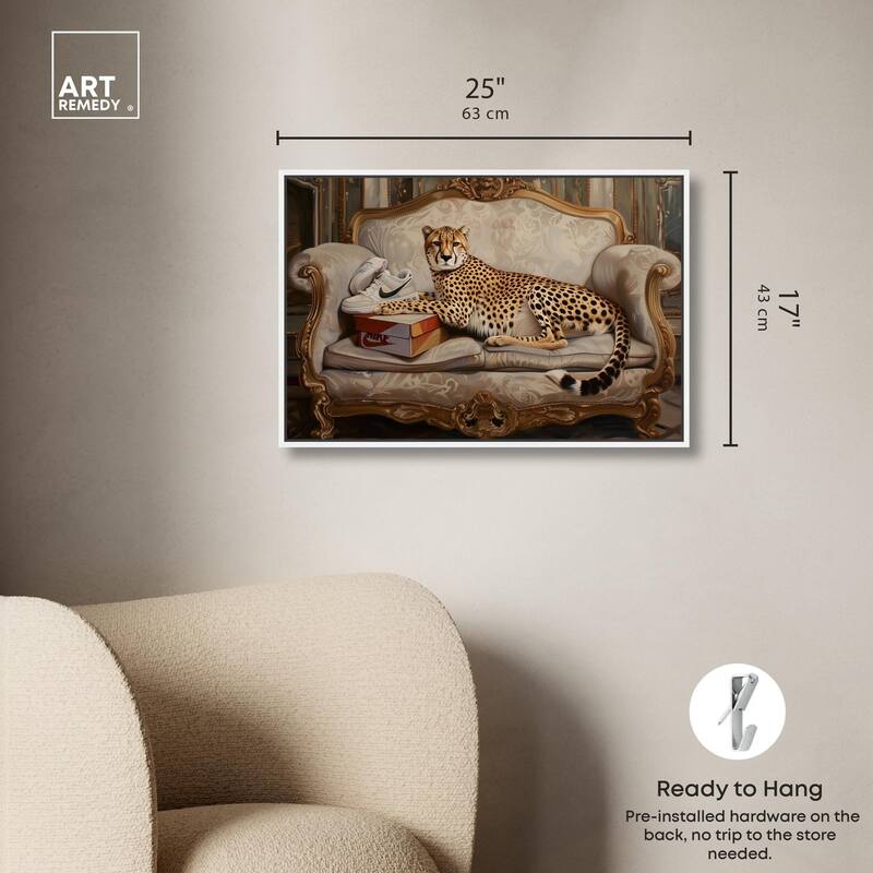 Lounging Sneaker Cheetah Canvas by Art Remedy