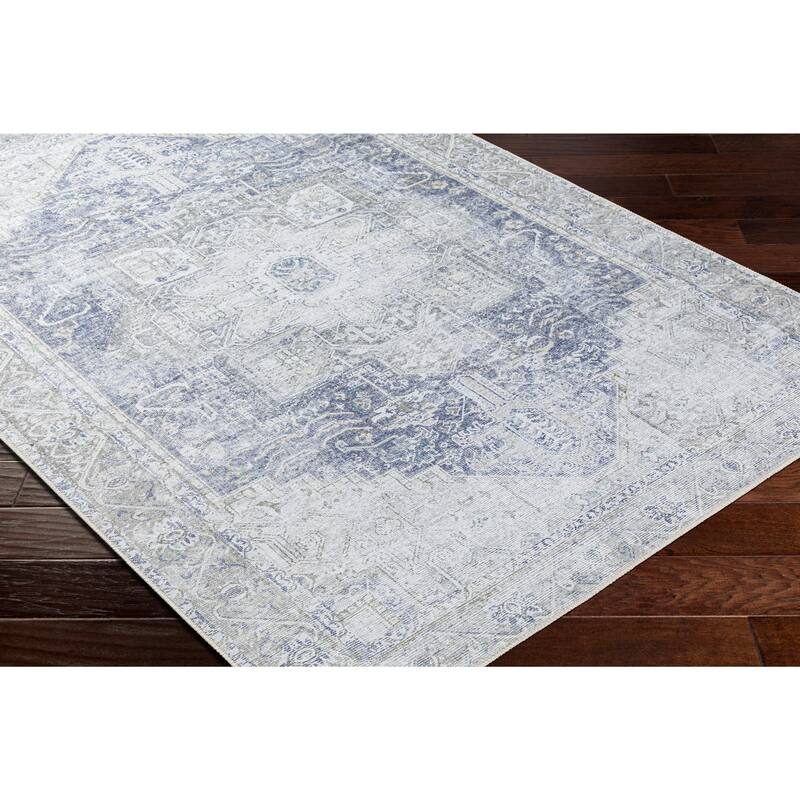 Livabliss Riya Vintage Medallion Machine Washable Area Rug