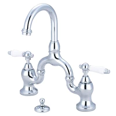 Kingston Brass KS799.PL English Country 1.2 GPM Bridge Bathroom Faucet