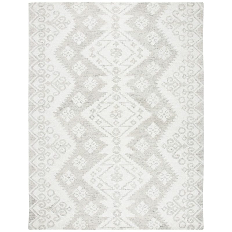 SAFAVIEH Handmade Snowflake Micro-loop Modern Wool Area Rug