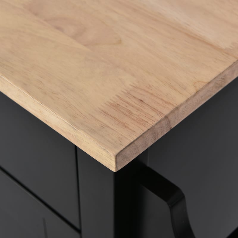 Vera MDF Kitchen Island with 2 Drawers(52.2-in x30.5-in x36.6-in)