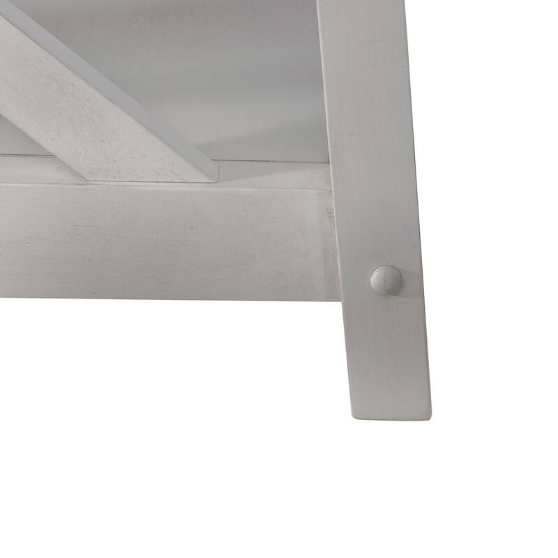 Laurel Bluff Antique White Dust Gray Rectangular Cocktail Table