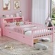 preview thumbnail 29 of 34, Twin Size Bed with Headboard Storage Rack, Two Under-Bed Drawers, Three-Side Guardrails for Safety and Security,White