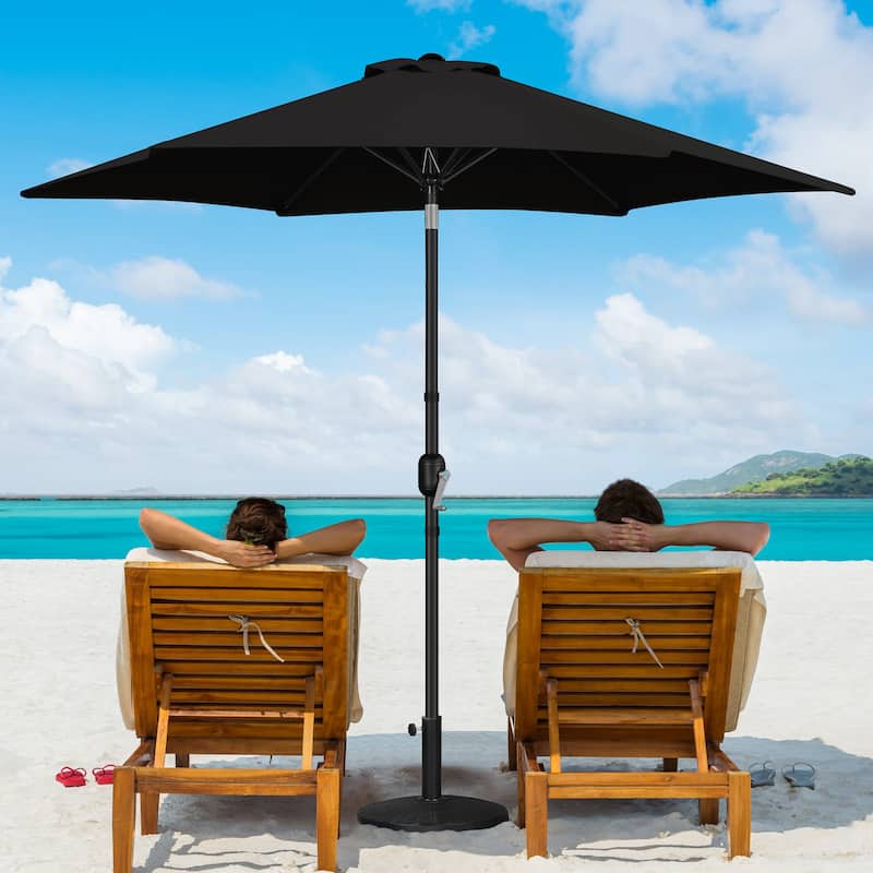 Yaheetech 9ft Patio Umbrella 8 Ribs with Push Button Tilt and Crank
