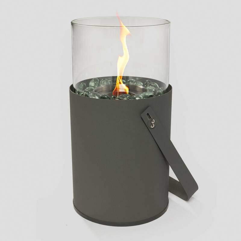 Mini Tabletop Ethanol Fire Pit, Portable Fireplace for Outdoor & Garden,Grey