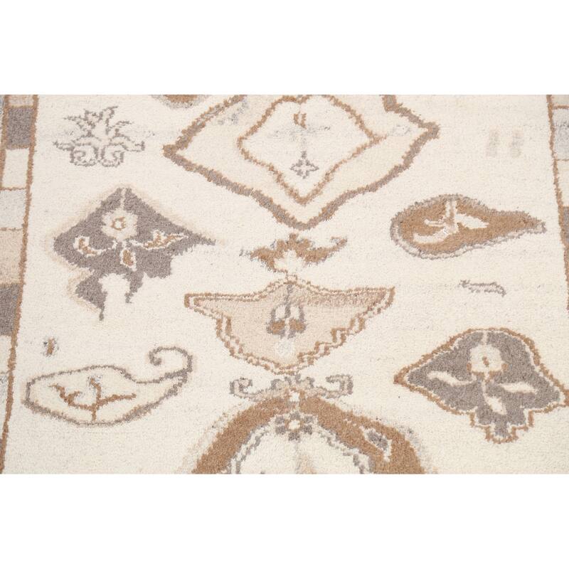 Abstract Modern Oriental Moroccan Area Rug Hand-knotted Wool Carpet - 5'5" x 7'2"