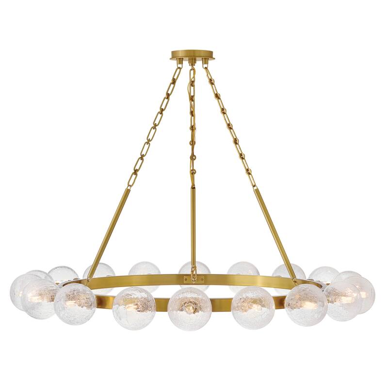 Fredrick Ramond FR30525 Coco 18 Light 44" Wide Ring Chandelier with - Lacquered Brass