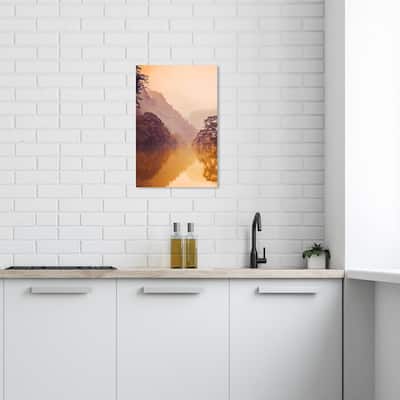Wynwood Studio Canvas Nature and Landscape Warm Stillness Brown and Modern & Contemporary Wall Art Canvas Print