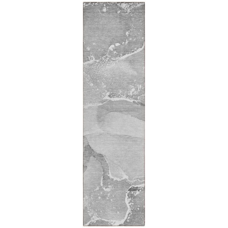 Gari Unique Abstract Weather Resistant Blended Style Runner Outdoor Rug - 2' X 8'