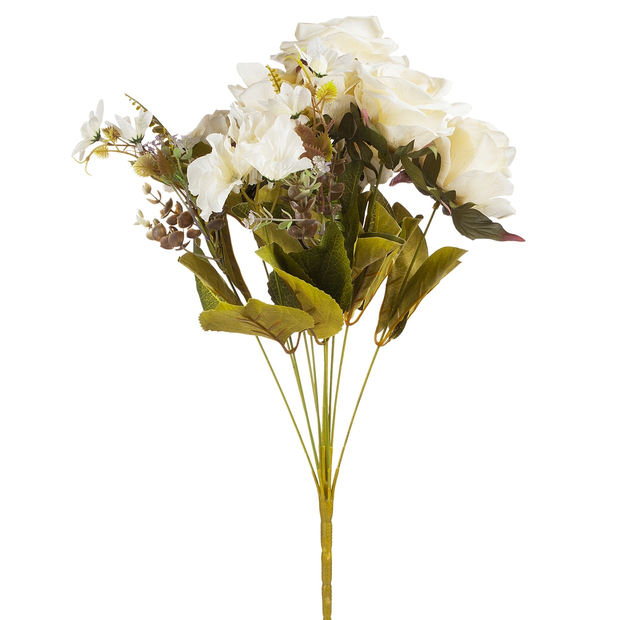 Enova Floral 20 Tall Mixed Artificial Silk Roses Faux Flowers Bush for Home Wedding Office Vase Decoration Beige Enova Floral 20 Tall Mixed Artificial Silk Roses Faux Flowers Bush for Home Wedding Office Vase Decoration Beige