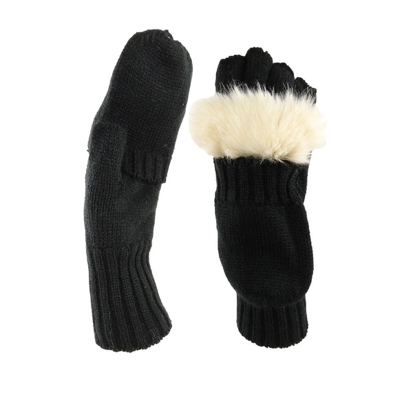 women's fur trimmed gloves