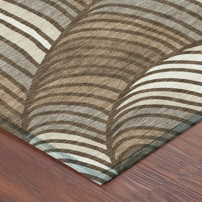 Machine Washable Indoor/ Outdoor Modern Parsons Chantille Rug