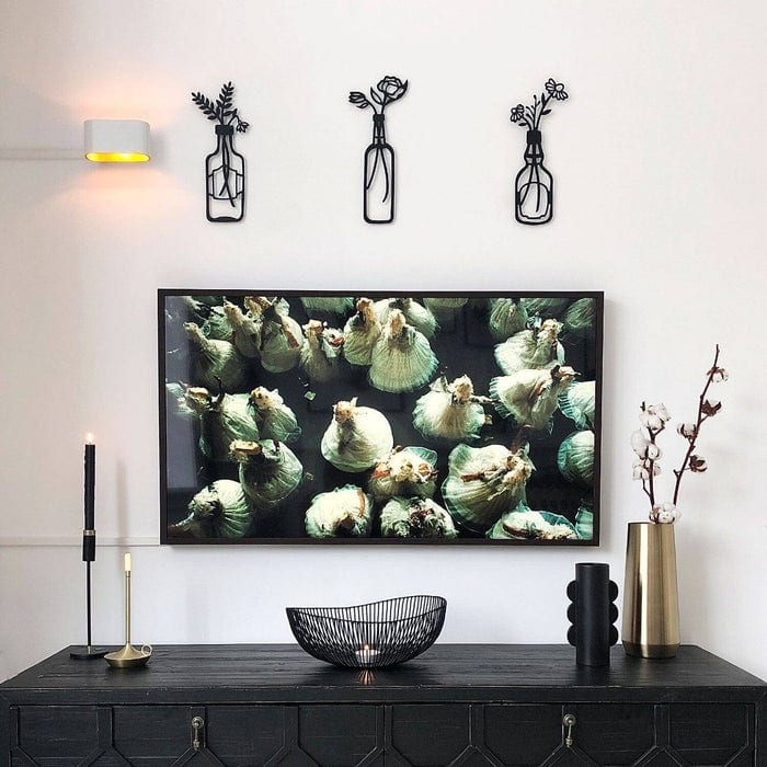 Blommor 3 Piece Vase Metal Wall Art Home Office and Living Room Decoration, Set of 3