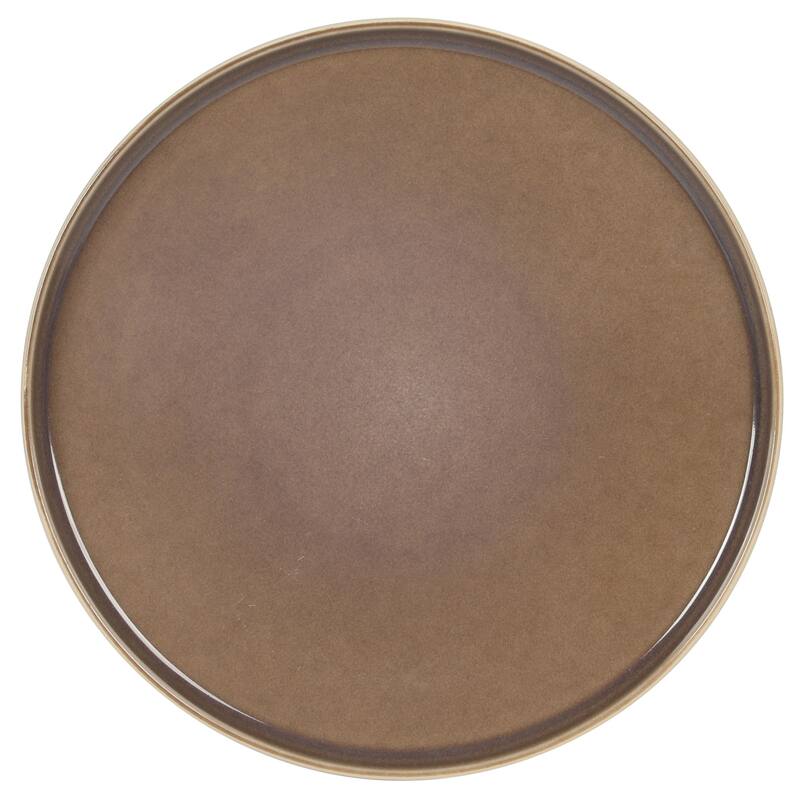 Gibson Elite Liberty Bay 16-Piece Pottery Clay Stoneware Stackable Dinnerware Set - Reactive Glaze, Service for 4