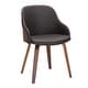 preview thumbnail 28 of 36, Carson Carrington Duvnas Modern Upholstered Dining/Accent Chair Brown Faux Leather/Walnut