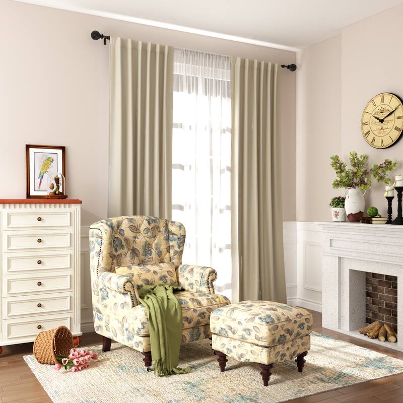 Adjustable Black Single Curtain Rod with Final Set for Window