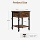 preview thumbnail 2 of 9, End Table, Industrial Side Table with Drawer and Storage Shelf,1pack or 2pack