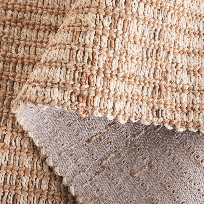 SAFAVIEH Flatweave Natural Nadette Fiber Farmhouse Jute Rug