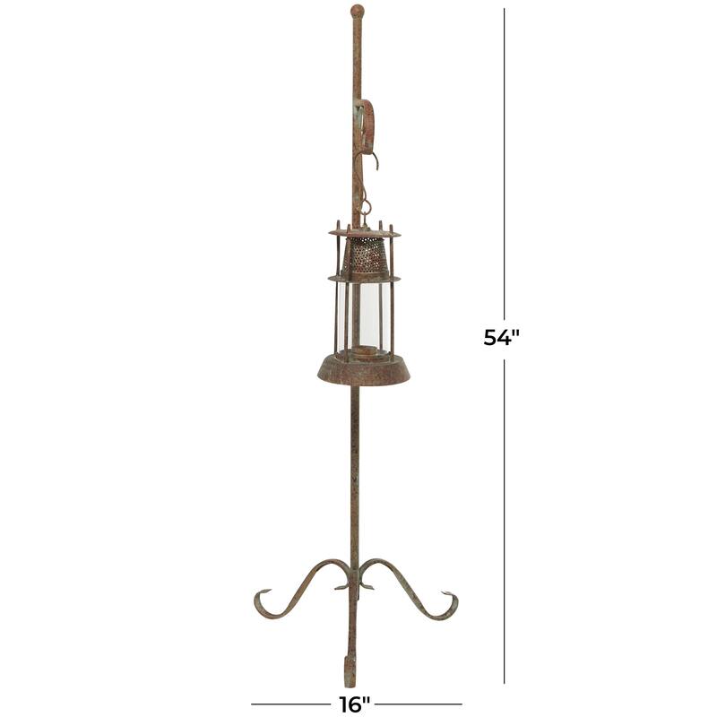 Metal Candle Lantern - Copper - Roche River Decor