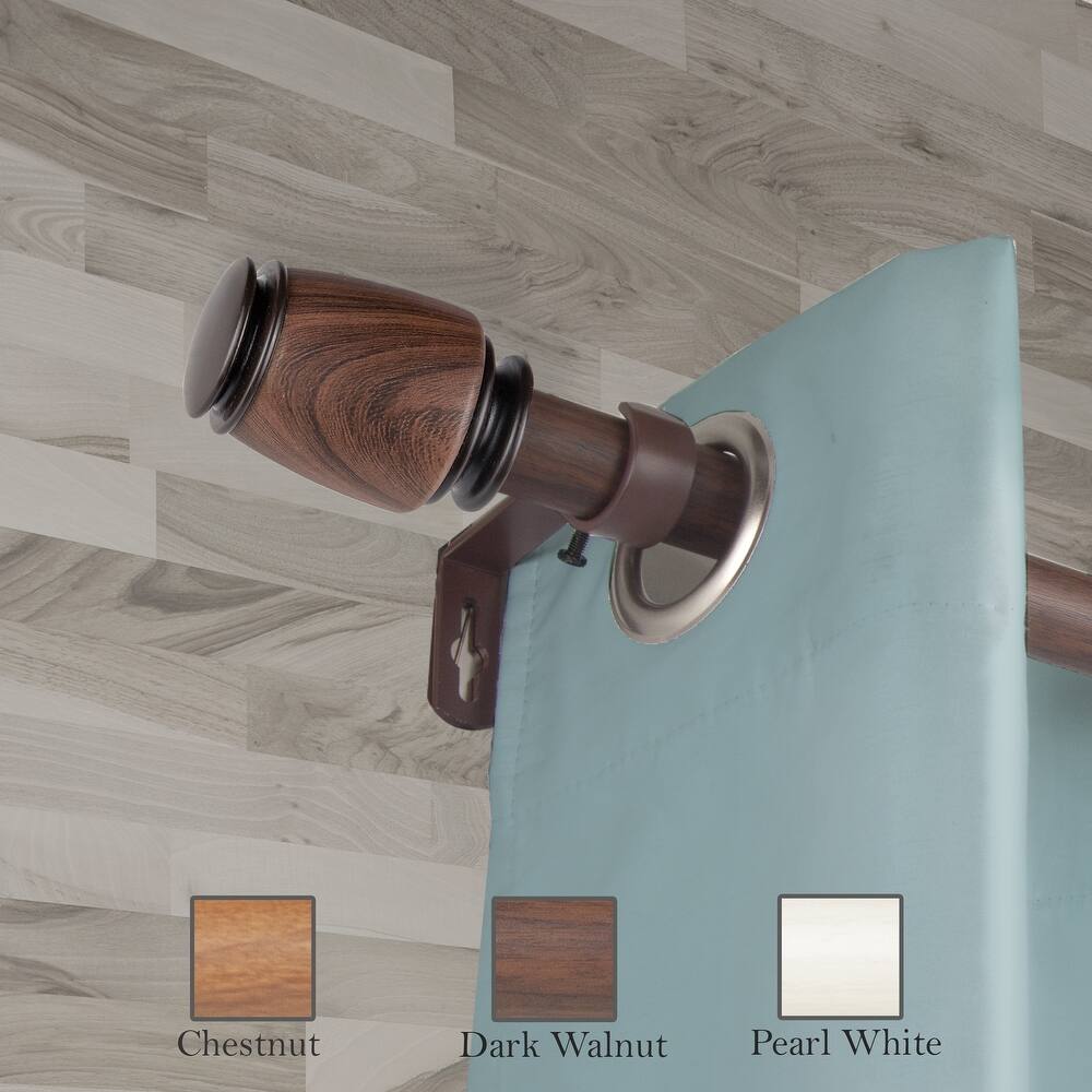 InStyleDesign Moyra 1 inch Faux Wood Curtain Rod