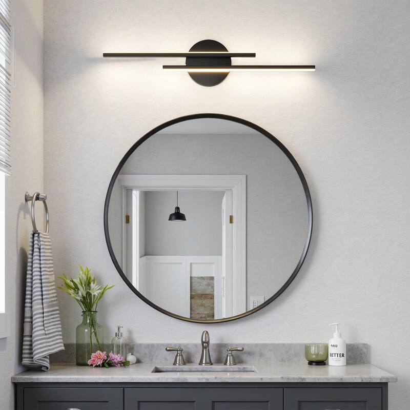 Modern Fixtures 21" Bathroom Vanity Lights Over Mirror Wall Sconce