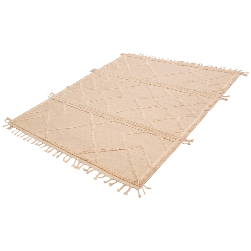 ECARPETGALLERY Hand-knotted Tangier Cream Wool Rug - 8'2 x 9'11