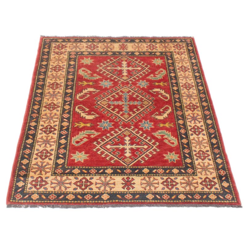 ECARPETGALLERY Hand-knotted Ghazni Red Wool Rug - 4'0 x 5'9