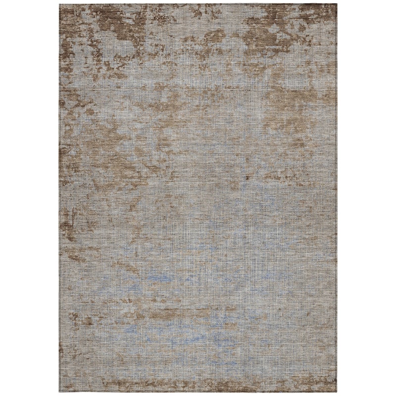HomeRoots Abstract Transitional Rectangle Outdoor Rug