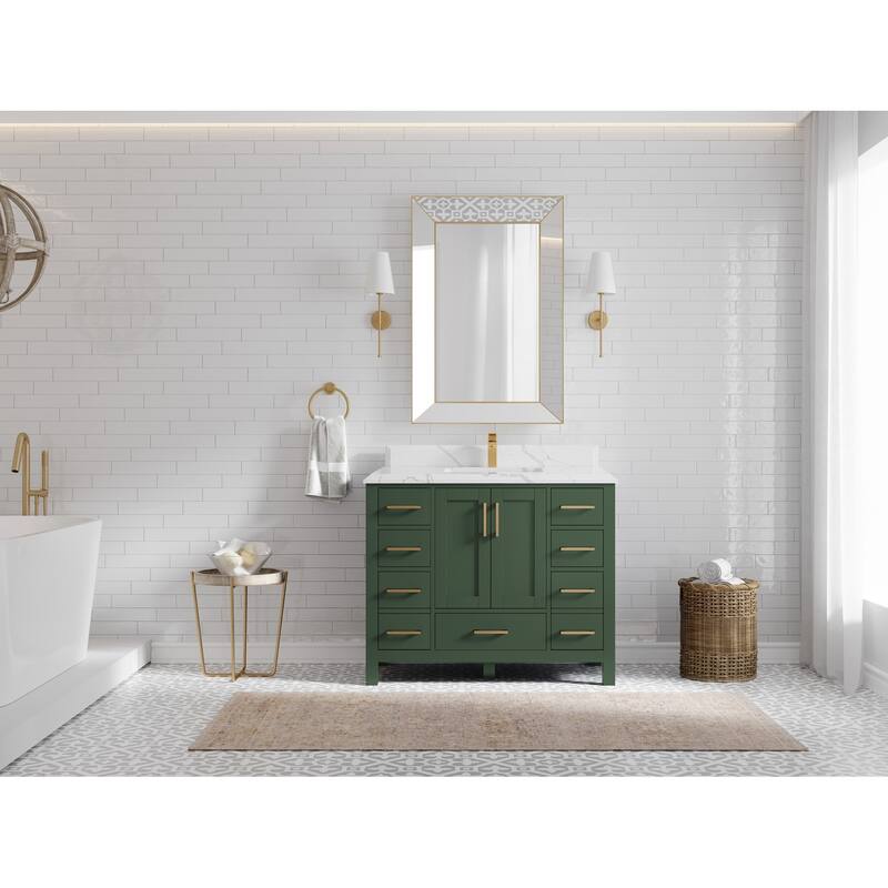 Willow Collections 42 in. W x 22 in. D Malibu Single Sink Bathroom Vanity with Countertop