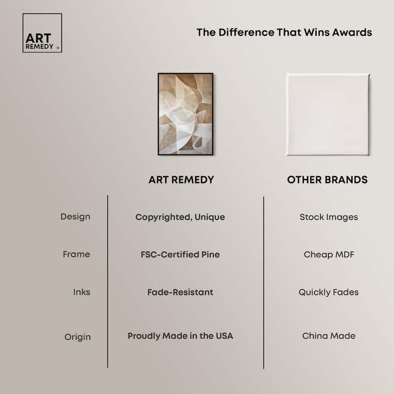 Art Remedy Scattered Thoughts Framed Abstract Shapes 1 Piece Canvas Wall Art