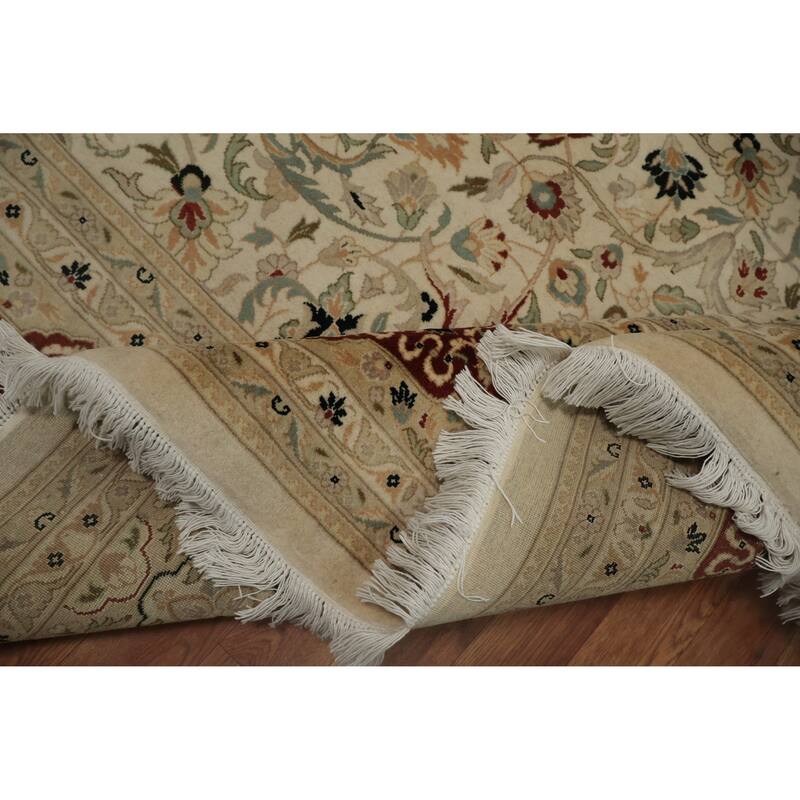 Hand Knotted Oriental 100% Wool Carpet Traditional All-Over Beige & Ivories Ziegler Area Rug - 10' 4'' X 8' 1''
