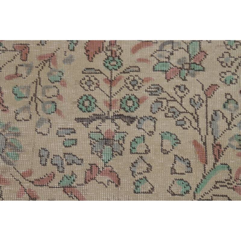 Floral Tabriz Persian Area Rug Hand-Knotted Wool Carpet - 9'10"x 12'6"