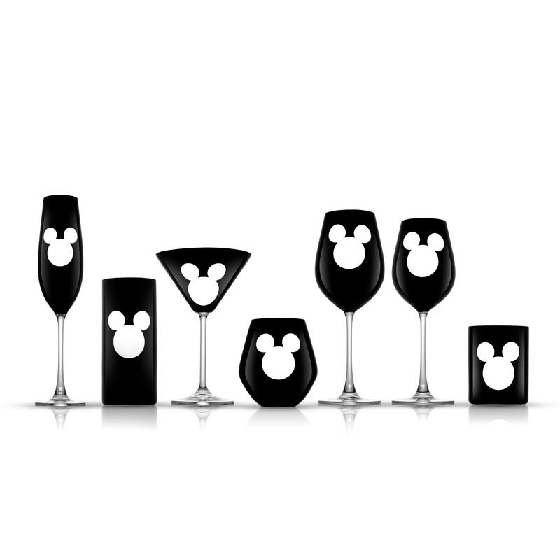Disney Luxury Mickey Mouse Crystal Highball Glass - 17 oz - Set of 2 - 17 oz.