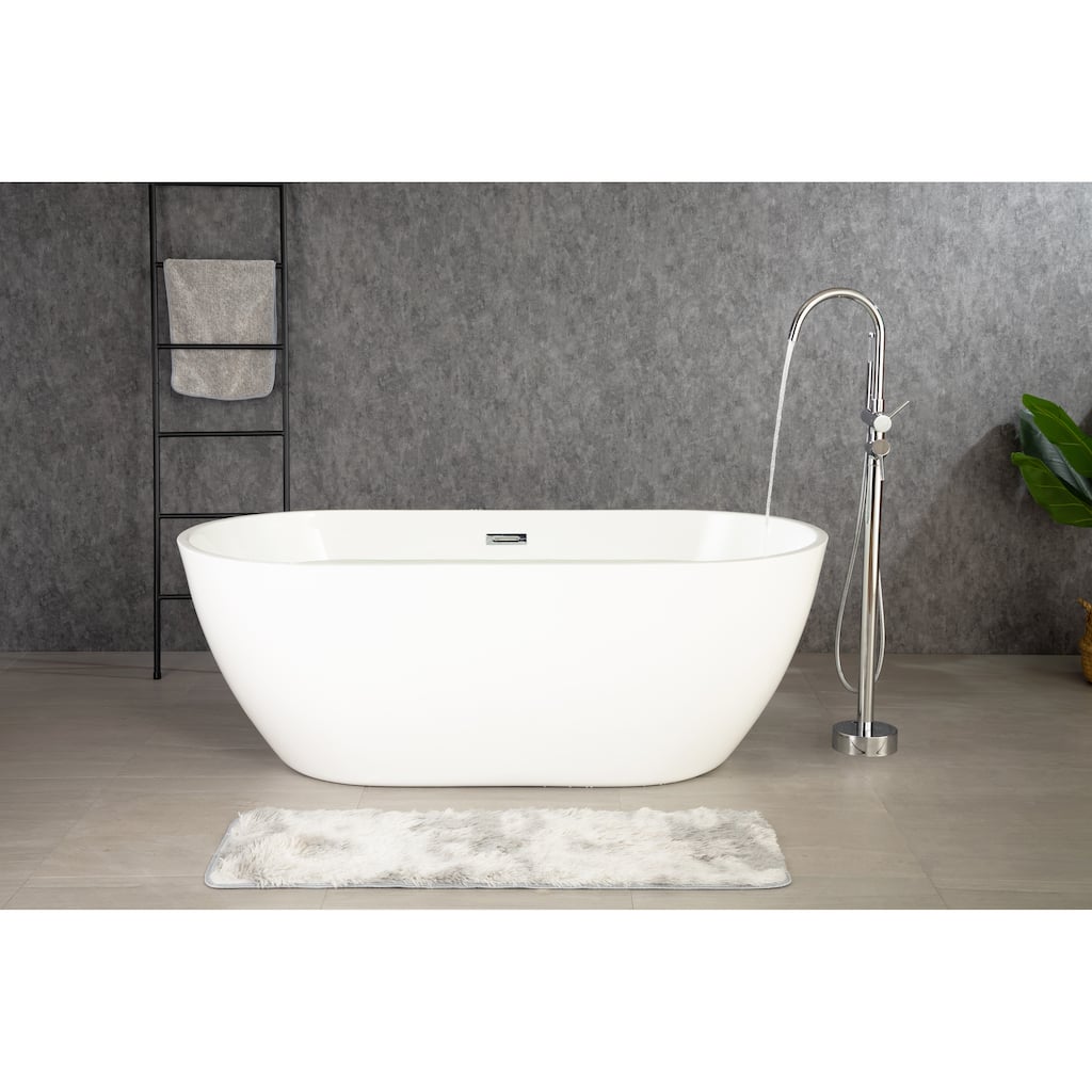 Single Handle Floor Mounted Tub Faucet Chrome