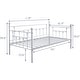 preview thumbnail 10 of 42, VECELO Metal Twin Size Daybed with Antique Graceful Lines, Daybed with Trundle, Black&White