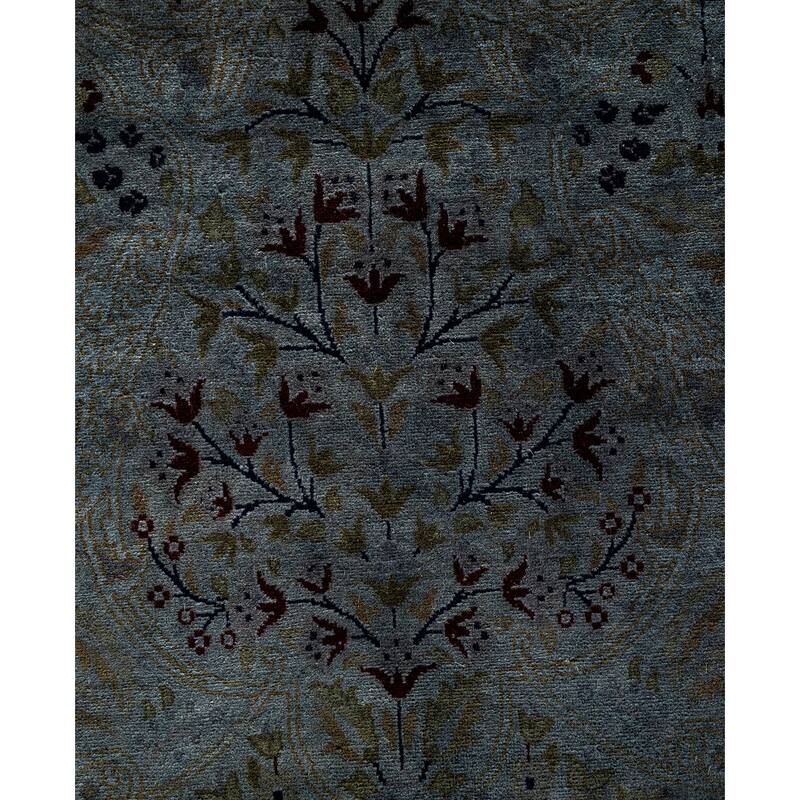 Overdyed One-of-a-Kind Hand-Knotted Area Rug - Gray - 9' 10" x 17' 10"