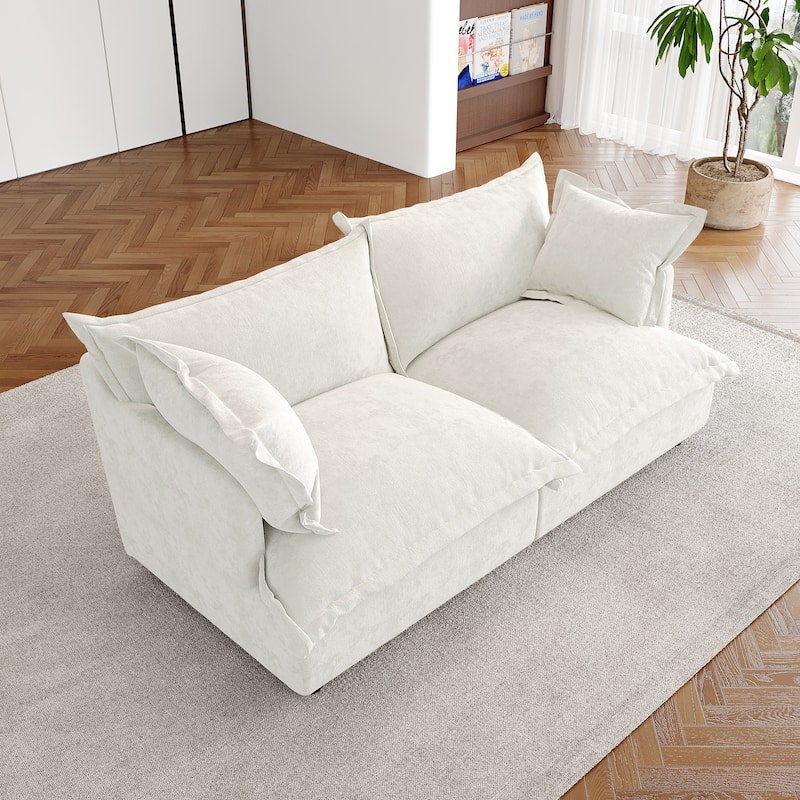 Double Layer Cushion Comfy Cloud Modular Sectional Sofa Set