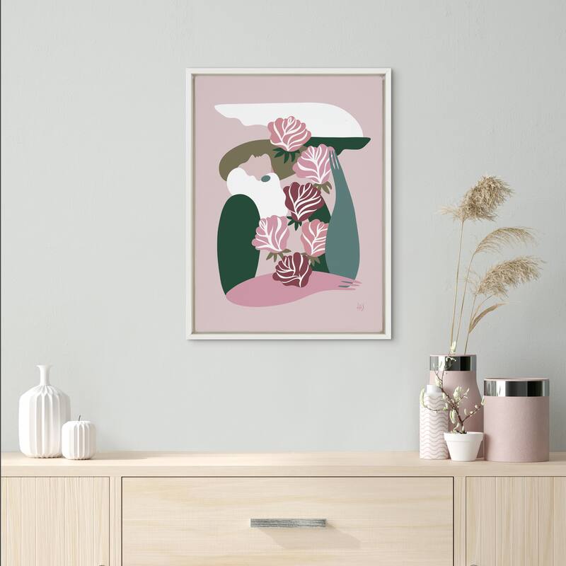 Kate and Laurel Sylvie Abstract 4 Framed Canvas by Maggie Stephenson