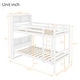 preview thumbnail 16 of 21, Twin Over Twin Bunk Bed with Storage Shelves, Rubber Wood Twin Beds with Guardrails & Ladder, Can be Convertible 2 Beds for Kids