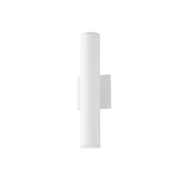 slide 2 of 5, Maxim 86433 Calibro 2 Light 15" Tall LED Outdoor Wall Sconce White