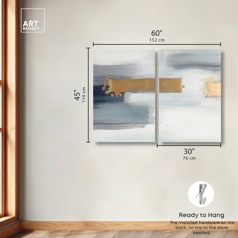 Azure Horizon III Canvas Set of 2 by Art Remedy, Gallery Wrapped