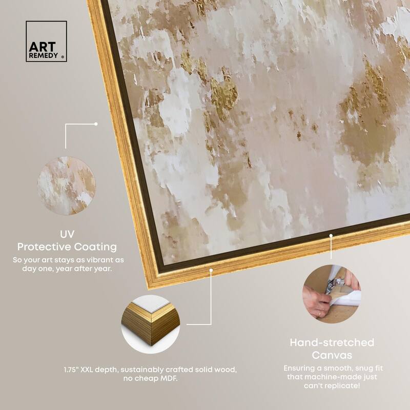 Golden Glimmer Gesture I Canvas by Art Remedy
